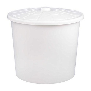 Бак универсальный 75л (белый) (с крышкой) 