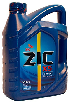 Масло моторное ZIC X5 5W30 SN PIUS 6л п/с (SP GF-6)