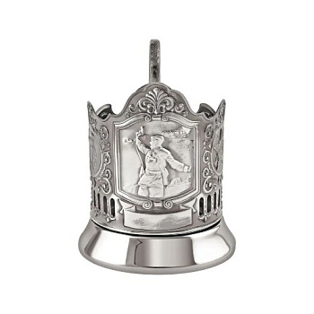 Подстаканник никел. с черн. 'Комбат' Подстаканник никел. с черн. 'Комбат'