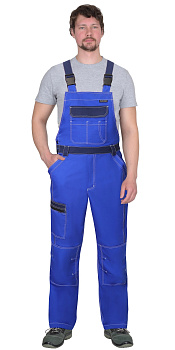 Полукомбинезон "Престиж" васильковый с синим, тк.Rodos (245гр кв.м) р. 104-108/182-188