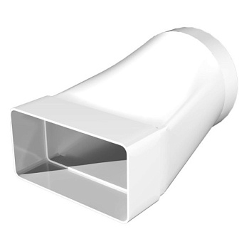 Соединитель эксцентриковый плоского воздуховода с круглым пластик, 60х204/D160