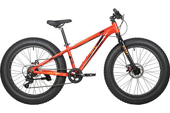 Велосипед NOVATRACK FATBIKE 24" SUV алюм.рама 13, терракот., 7- скор,TY200/TS38, диск.торм.STG