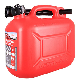 Канистра 3ton,STELS 5л для топлива в комплекте с крышкой и лейкой