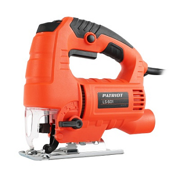 Лобзик PATRIOT LS 601, мощность 690 Вт, макс толщина дерева 65мм, 4 поз. маятниковый ход