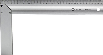 Угольник КОБАЛЬТ столярный 350мм, алюминиевый
