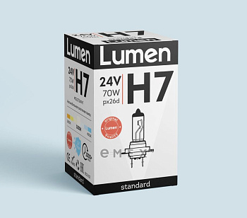 Лампа галогенная H7 Lumen Standard 24V- 70W PX26d