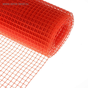 Решетка садовая 15*15мм (0,5м*10м) для цветников оранжевый