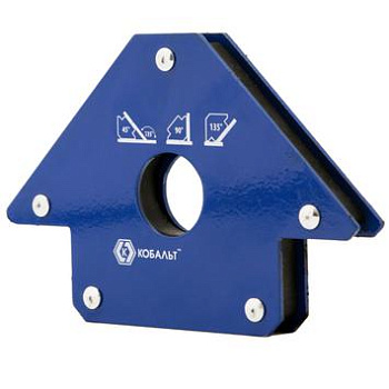 Угольник магнитный КОБАЛЬТ "Стрелка" 120мм на 3 угла (45, 90, 135), магнит до 34кг