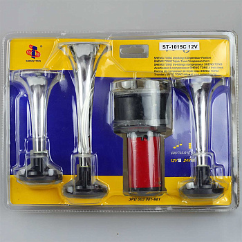 Сигнал звуковой трехтрубный 12V НТ-203 JGR-604 7056 ESP JGR-603 10031