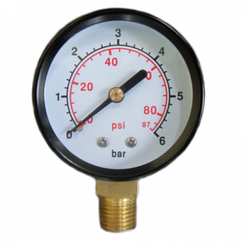 Манометр торцевой (аксиальный) "Vodotok" KF-308, (6 бар, 40мм, -20+60ºС, резьба наруж. 1/4")