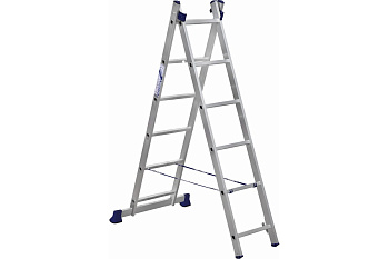 Лестница алюминиевая двухсекционная универсальная (2х6) АЛЮМЕТ