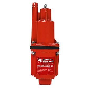 Насос вибрационный QUATTRO ELEMENTI Acquatico 260-25 (260 Вт, 1080 л/ч, для чистой, 60м, кабель25 м)