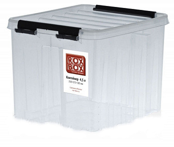 Ящик с крышкой 4,5л прозрачный