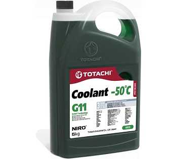 Жидкость охлаждающая низкозамерзающая TOTACHI NIRO Coolant  Green -50C G11  5кг