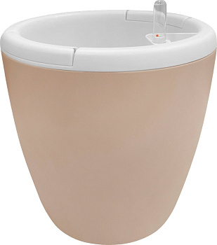 Горшок с автополивом InGreen Munchen D 250мм/9л с внутренней вставкой 6,2л, круглый,молочный шоколад