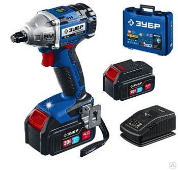 Гайковерт ударный акк. PIW20H-300B/4 P.I.T. бесщет. (20В, 300Нм, квадрат 1/2" и шестигран,1акб,4Ач)