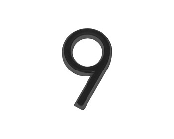 Цифра "9" самоклеящаяся ABS (50х37) (FUARO) BL черный (46935) (FUARO)