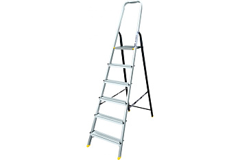 Стремянка комбинированная усиленная, алюминиевая со стальной задней ногой 6ст. Стремянка комбинированная усиленная, алюминиевая со стальной задней ногой 6ст.