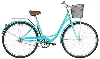 Велосипед FOXX 28" VINTAGE зеленый,сталь, размер 18" +желез корзина