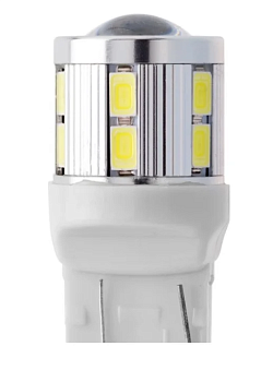 Светодиод 12V T20/5 12SMD + 1SMD (5730) W3x16Q WHITE LENS 360C ULTRA A-21-T20W3x16Q A-21