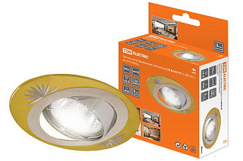 Светильник точечный поворотный СВ 02-05 MR16 50Вт золото/никель