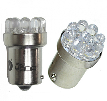Лампа-диод G18.5 (9LED) R10W WHITE 24 ВА155