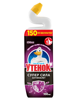 Средство для унитаза туалетный утенок “Антиналет", 900 мл