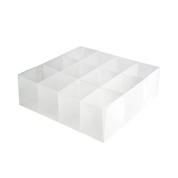 Коробка для белья PSB-03/12, 12 ячеек, пластик, 30*30*10см
