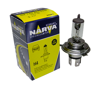 Лампа галогенная 12V H4 60/55W P43 NARVA  (48881)