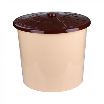 Бак универсальный 75л (бежевый) (с крышкой) 