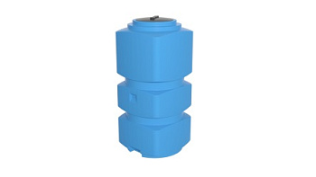 Емкость К 750, вертикальная, c отводом (цвет голубой)