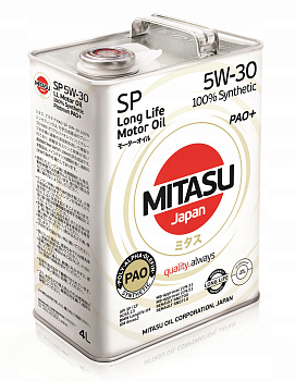 Масло моторное MITASU PLATINUM PAO SP 5W-30 синт. 4л 