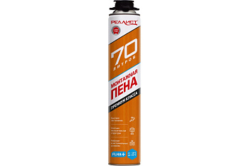 Пена монтажная REALIST PRO Orange 70л  870мл зимняя
