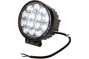 Фара светодиодная OFF ROAD 115*115(127)*60мм круглая 12V/24V 42W 6000K SKYWAY 14 диодов Ближний свет