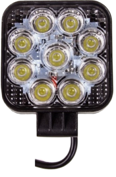 Фара противотуманная KS-WSQ009F-M "OFF - Road", 9 диодов, 27W, 82*35*98мм, 12/24V