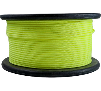 Шнур ПП плет. 5мм 16пр. серд. НЕОНОВЫЙ (цена за 1 м) 200м
