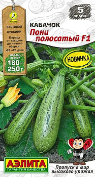 Кабачок Пони полосатый F1 (ранний, 250 гр) 5 шт Аэлита
