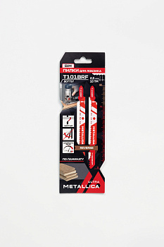 Пилки д/лобзика METALLICA Ultra T101BRF, 100/75мм шаг 2,5мм, BiM обрат/зуб, чист. рез, дер/ЛДСП 2шт Пилки д/лобзика METALLICA Ultra T101BRF, 100/75мм шаг 2,5мм, BiM обрат/зуб, чист. рез, дер/ЛДСП 2шт