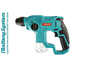 Перфоратор аккум STURM 12В, 1BatterySystem12V, 1.5 Дж, 2 реж, 8мм, без АКБ и ЗУ,короб