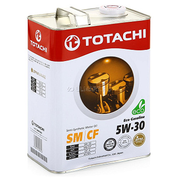 Масло моторное TOTACHI Eco Gasoline Semi-Synthetic SN/CF  5W-30 4л
