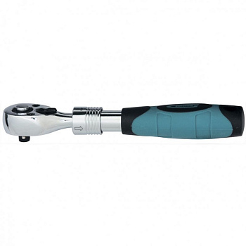 Ключ телескопический трещоточный 1/4", 150-200 мм, CrV, хромир., 2-х комп. рукоятка // Gross