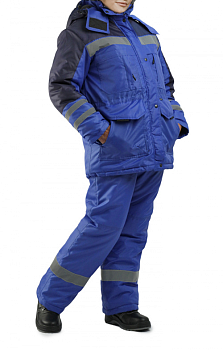 Костюм женский "Зимник" зимний васильковый с темно-синим р-р 60-62, 170-176 Костюм женский "Зимник" зимний васильковый с темно-синим р-р 60-62, 170-176