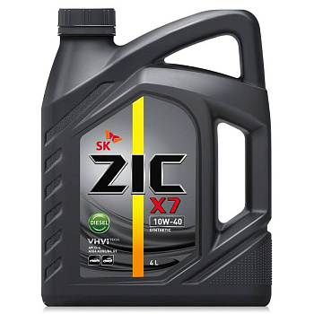 Масло моторное ZIC X7 10W40 Diesel 4л синт.