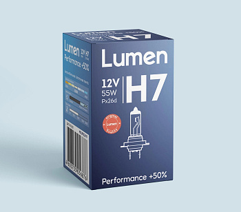 Лампа галогенная Lumen Performance +50% MHL PR 12V H7