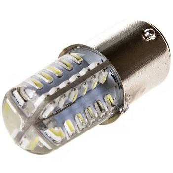 Лампа светодиодная 12v (21/5w) BAY15d (2конт) 12 SMD1157 (5050) диодов, СИЛИКОН, белая