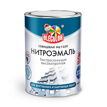 Эмаль НЦ-132 OLECOLOR, синяя, 0,7 кг,  Эмаль НЦ-132 OLECOLOR, синяя, 0,7 кг,