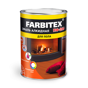 Эмаль алкидная ПФ-266 FARBITEX, светлый орех, 0,8кг Эмаль алкидная ПФ-266 FARBITEX, светлый орех, 0,8кг