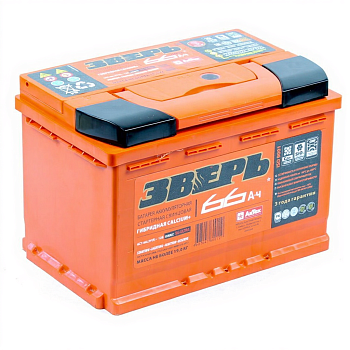 АКБ ЗВЕРЬ 6СТ-66 Ач п/п