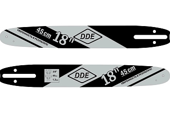 Шина пилы цепной сварная DDE 18"/45см-3/8"-1,3-62z (для цепи 91) 180SDEA041