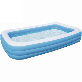 Бассейн Bestway надувной Deluxe Blue Rectangular семейный 305х183х56см 1161л прямоуг.,сливной клапан Бассейн Bestway надувной Deluxe Blue Rectangular семейный 305х183х56см 1161л прямоуг.,сливной клапан